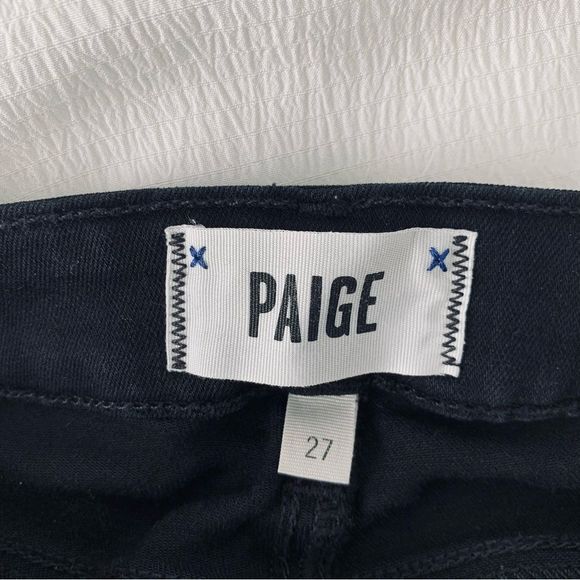PAIGE Verdugo Crop Black Denim Jeans VGUC 27 - Picture 3 of 5